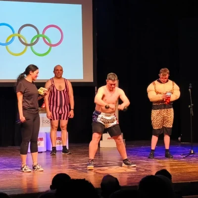 escena de halterofilia