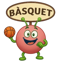 muñeco con una pelota de baloncesto